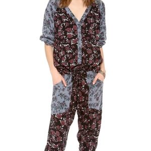 Free People Leia Floral Jumpsuit